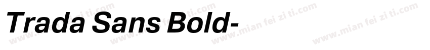 Trada Sans Bold字体转换